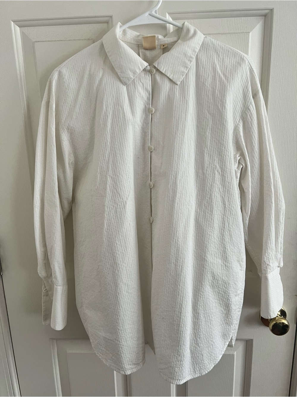 Classic White Womans Button-Down Shirt